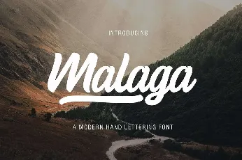 Malaga Script Free font