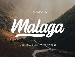 Malaga Script Free font