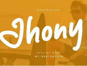 The Jhony font