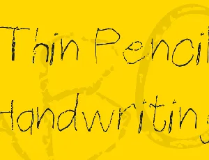 Thin Pencil Handwriting font