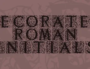 Decorated Roman Initials font