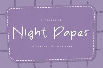 Night Paper font