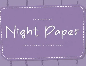 Night Paper font