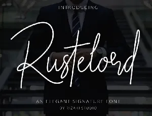 Rustelord Signature font