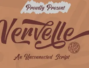 Vervelle Script font