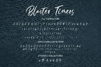 Blaster Timers Brush Script font