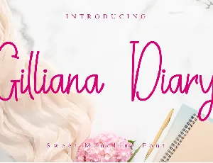 Gilliana Diary - Personal Use font