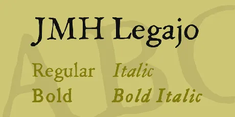 JMH Legajo font