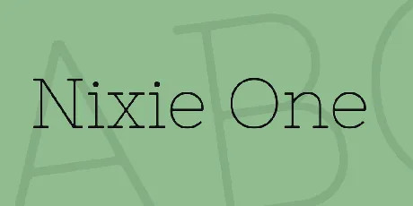 Nixie One font