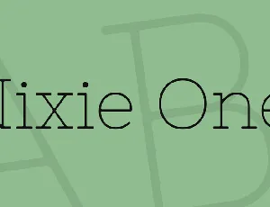 Nixie One font