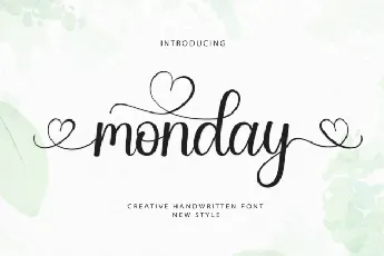 Monday Script font