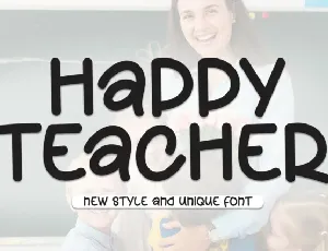 Happy Teacher Display font