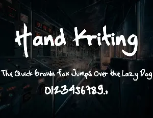 Hand Kriting font