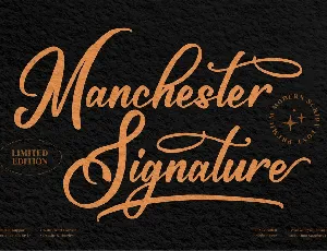 Maschester Signature font