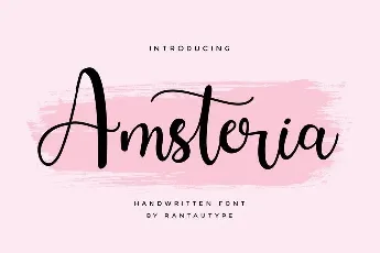 Amsteria Handwritten Script font