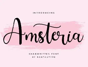 Amsteria Handwritten Script font