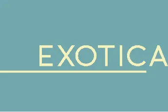 Exotica font