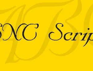 SNC Script font