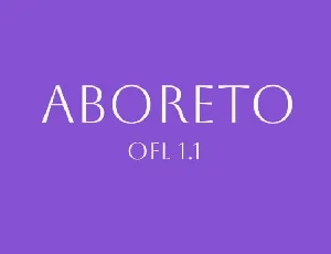 Aboreto font