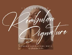 Rembulan Signature font