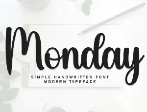 Monday Script Typeface font