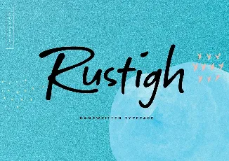 Rustigh Handwritten Script Typeface font