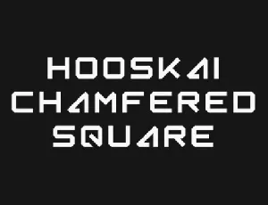 Hooskai Chamfered Square font