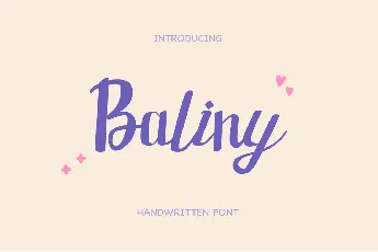 Baliny Demo font