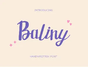 Baliny Demo font