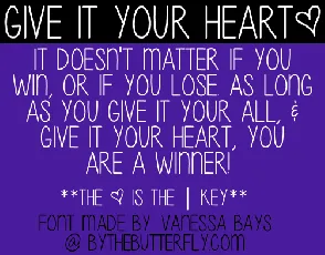 Give It Your Heart font