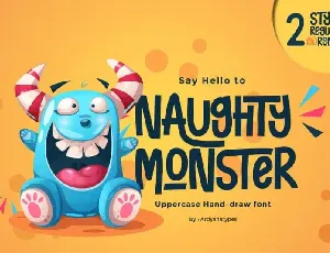 Naughty Monster Display font