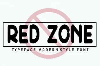 Red Zone Display font