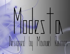 Modesta font