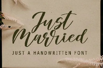 Just Married font