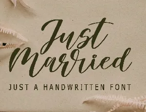 Just Married font