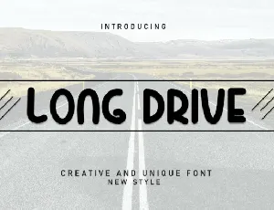 Long Drive Display font