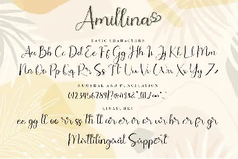 Amillina Calligraphy Script font