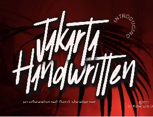 Jakarta Handwritten font