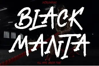 Black Manta Brush - Personal Us font