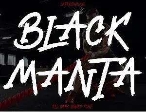 Black Manta Brush - Personal Us font