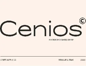 Cenios Demo font