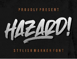 Hazard Stylish Marker Brush font