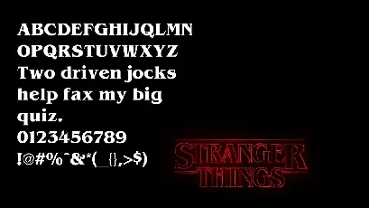 Stranger Things font