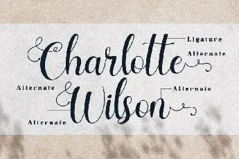 Charlotte Wilson Calligraphy font