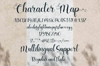 Charlotte Wilson Calligraphy font