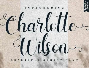 Charlotte Wilson Calligraphy font