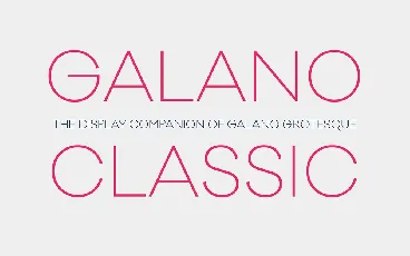 Galano Classic font