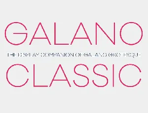 Galano Classic font