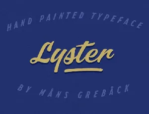 Lyster Hand Painted Brush Script font