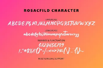 Rosacfild Bold Script font